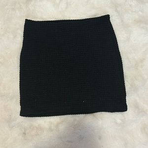 Black Textured Skirt